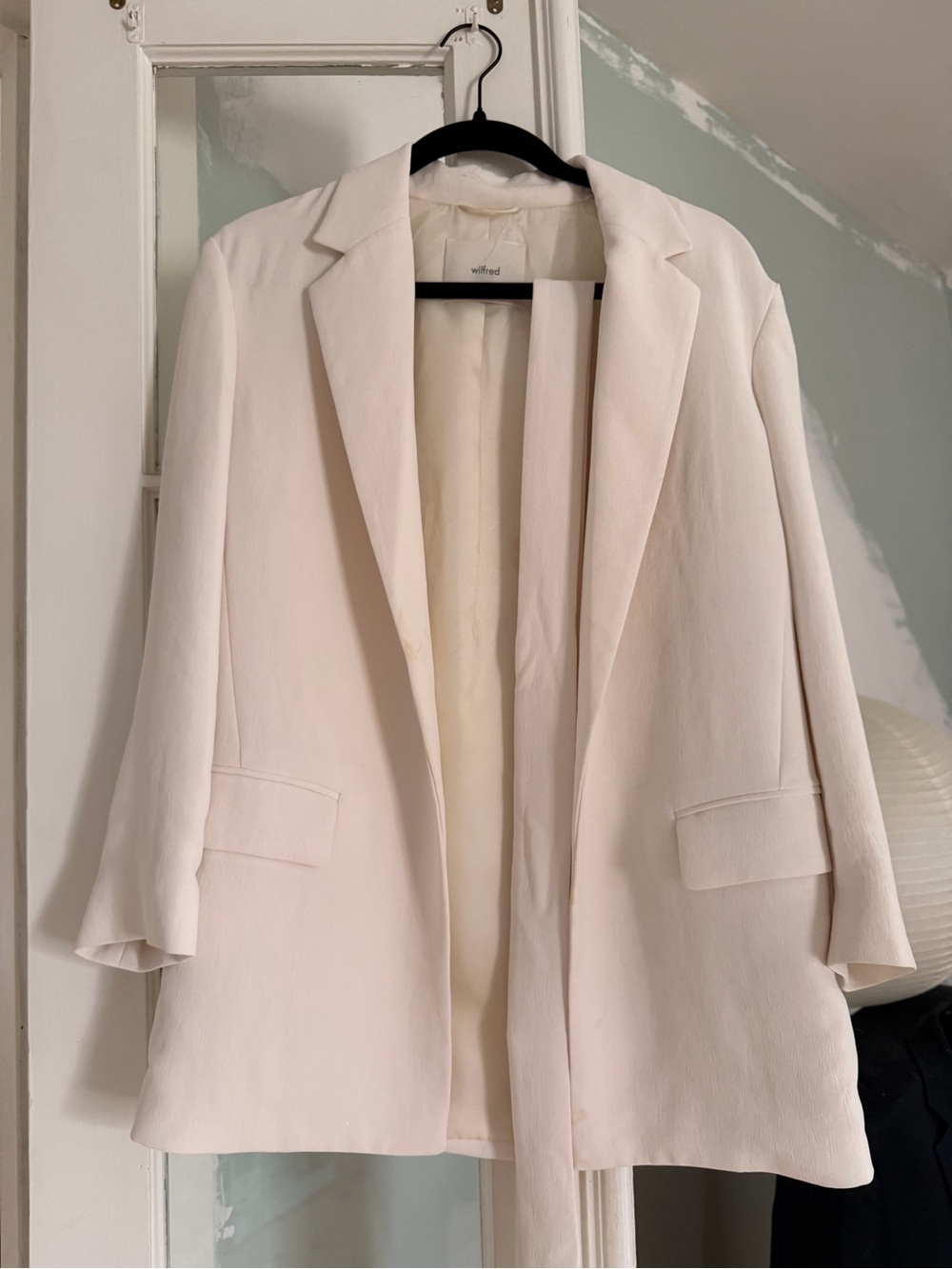 Wilfred Soft Ivory Open-Front Blazer